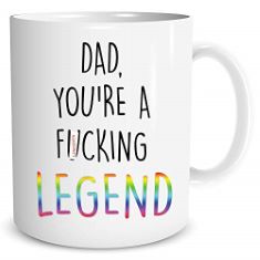 36 X FUNNY NOVELTY COFFEE MUGS DAD MUG YOU'RE A F*CKING LEGEND FATHERS DAY GIFT MUG FOR DAD LEGEND GIFT FUNNY MUGS WITTY BANTER MUGS WSDMUG1135. (DELIVERY ONLY)