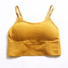 20 X CORSET XXL COTTON SPORTS BRA, UNDERWIRE BRA, COMFORTABLE AND BEAUTIFUL BRA - YELLOW. (DELIVERY ONLY)