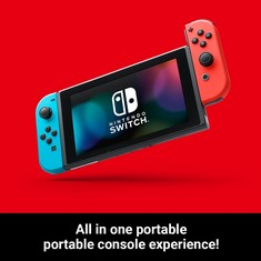 NINTENDO SWITCH GAMES CONSOLE (ORIGINAL RRP - £252) IN NEON RED/BLUE. (UNIT ONLY) [JPTC67795]