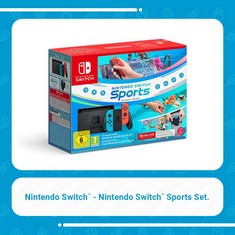 NINTENDO SWITCH WITH NINTENDO SWITCH SPORTS GAMES CONSOLE (ORIGINAL RRP - £258.50). (WITH BOX) [JPTC67912]