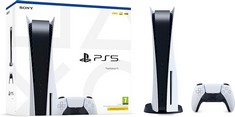 SONY PS5 CONSOLE (ORIGINAL RRP - £450.00) IN BLACK AND WHITE. (WITH BOX AND GAME NOT INCLUDED) [JPTC67755]