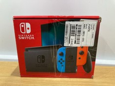 NINTENDO SWITCH GAMES CONSOLE (ORIGINAL RRP - £272) IN NEON RED/BLUE. (WITH BOX) [JPTC67883]