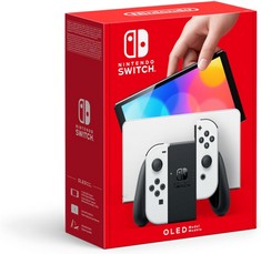 NINTENDO SWITCH OLED GAMES CONSOLE (ORIGINAL RRP - £272) IN WHITE. (WITH BOX) [JPTC67882]