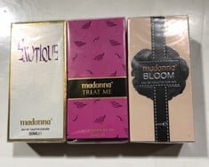 4 X ASSORTED MADONNA FRAGRANCES TO INCLUDE CECE MADAME EAU DE TOILETTE 50ML (DELIVERY ONLY)