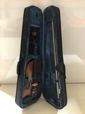 3 X ASSORTED ITEMS TO INCLUDE VIOLIN IN BLACK CASE (DELIVERY ONLY)