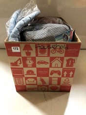 BOX OF ASSORTED ITEMS TO INCLUDE REVOLUTIONARY FULL DRY SNORKELING MASK (DELIVERY ONLY)
