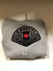 ZAVETTI CANADA HOODIE GREY WITH LOGO SIZE LG (DELIVERY ONLY)