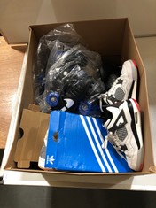 BOX OF ASSORTED CHILDREN'S FOOTWEAR TO INCLUDE ADIDAS CAMPUS TRAINERS GREY/WHITE SUEDE SIZE 13 (DELIVERY ONLY)