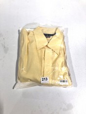 RALPH LAUREN EASY CARE SHIRT PALE YELLOW WITH LOGO SIZE 17/43 (DELIVERY ONLY)