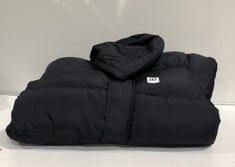 FRENCH CONNECTION HOODED PUFFER COAT BLACK SIZE LG (DELIVERY ONLY)