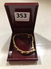 A 22 CARAT GOLD PLATED BRACELET (DELIVERY ONLY)