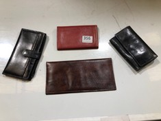FOUR VINTAGE LEATHER PURSES AND WALLETS (DELIVERY ONLY)