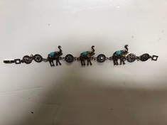 AN INDIAN ELEPHANT CHARM BRACELET, BOXED (DELIVERY ONLY)