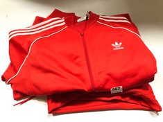 ADIDAS TRACKSUIT RED/WHITE SIZE LG (DELIVERY ONLY)