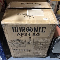 DURONIC AIR FRYER BUNDLE SET BLACK/GOLD MODEL NO-AF34 BG RRP- £149.99 (DELIVERY ONLY)
