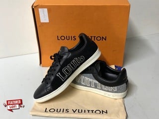 LOUIS VUITTON MEN'S BLACK & GREY TERRY CLOTH LUXEMBOURG SNEAKERS - SIZE: 8 (BOXED) - RRP.£706