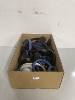 BOX OF ASSORTED SONY HEADPHONES