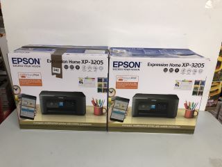 2 X EPSON EXPRESSION HOME XP-3205 PRINTERS