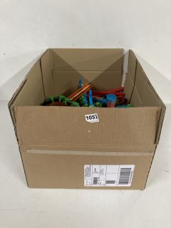 BOX OF ASSORTED TOY PARTS
