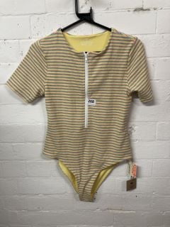 WOMEN'S DESIGNER ONE PIECE IN YELLOW - SIZE L - RRP $120