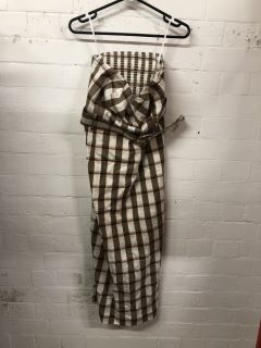 WOMEN'S DESIGNER DRESS IN BROWN/WHITE - SIZE L - RRP £140