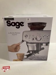 SAGE 'THE BARISTA EXPRESS IMPRESS' AUTOMATIC COFFEE MACHINE WITH ADJUSTABLE MILK FROTHER - RRP £499