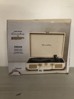 LIMITED EDITION CROSLEY CRUISER PORTABLE RECORD PLAYER WITH BLUETOOTH SPEAKERS - RRP £100