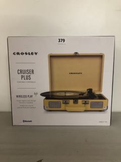 CROSLEY CRUISER PLUS PORTABLE TURNTABLE WITH WIRELESS PLAY - MODEL CR8005F-FW4 - RRP £110