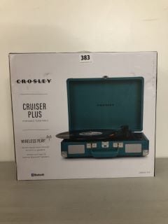 CROSLEY CRUISER PLUS PORTABLE TURNTABLE WITH WIRELESS PLAY - MODEL CR8005F-TL4 - RRP £110