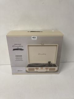 LIMITED EDITION CROSLEY CRUISER PORTABLE RECORD PLAYER WITH BLUETOOTH SPEAKERS - RRP £110