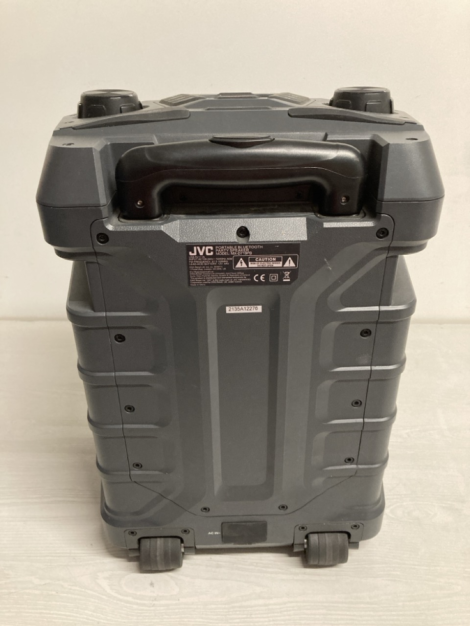 John Pye Auctions JVC PORTABLE BLUETOOTH PARTY SPEAKER MODEL NO MX