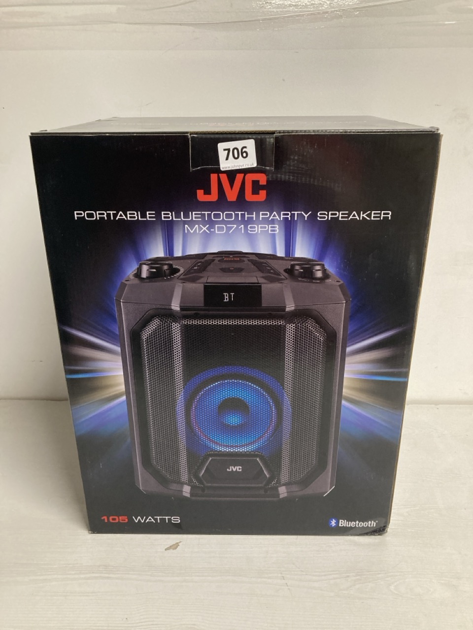 John Pye Auctions JVC PORTABLE BLUETOOTH PARTY SPEAKER MODEL NO MXD719PB