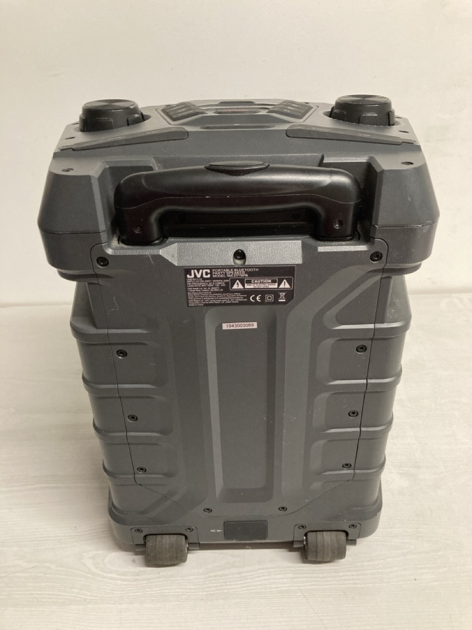 John Pye Auctions JVC PORTABLE BLUETOOTH PARTY SPEAKER MODEL NO MX