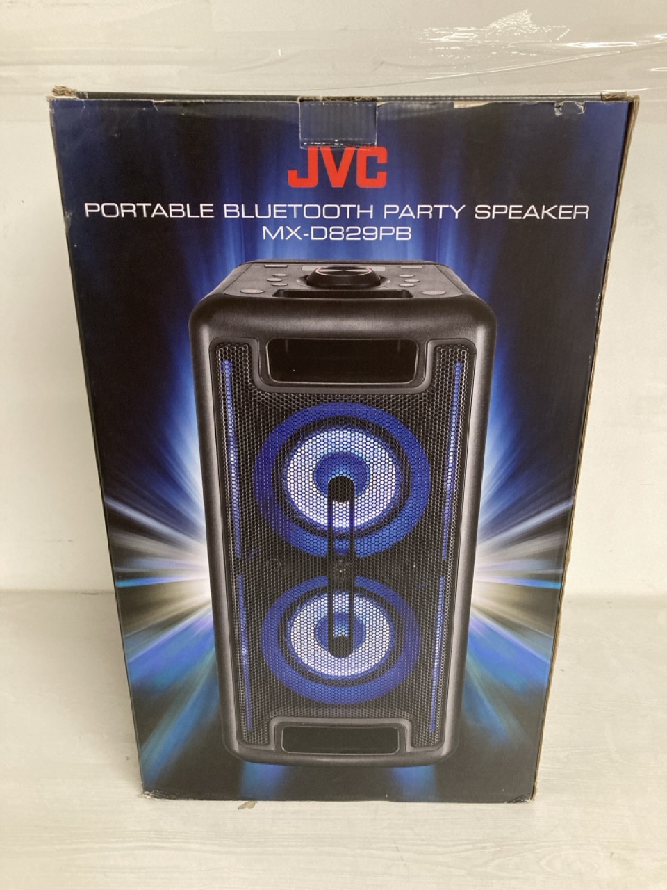 John Pye Auctions JVC PORTABLE BLUETOOTH PARTY SPEAKER MODEL NO MX
