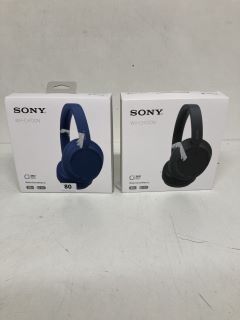 2 X SONY NOISE CANCELLING HEADSETS - MODEL WH-CH720N