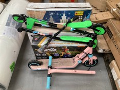 ASSORTED SCOOTERS FOR CHILDREN.