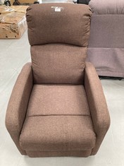 ARMCHAIR WITH RECLINING FUNCTION BROWN COLOUR.