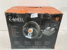 KROM K-WHEEL - NXKROMKWHL - MULTI-PLATFORM STEERING WHEEL AND PEDAL SET, SHIFTER AND PADDLES ON THE STEERING WHEEL, VIBRATION EFFECT, COMPATIBLE PC, PS3, PS4 AND XBOX.