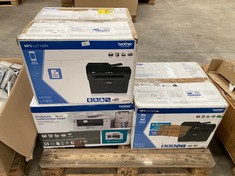 3 X BROTHER PRINTERS INCLUDING BRTHER MFC-L2710DN PRINTER