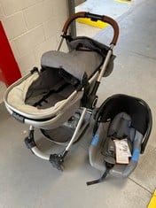KINDERKRAFT BABY CARRIAGE WITH CARRYCOT GREY COLOUR .