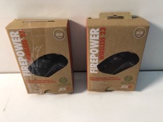 2 X ADX FIREPOWER WIRELESS GAMING MOUSES
