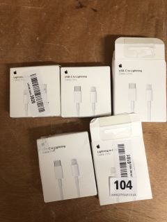 QTY OF APPLE LIGHTNING CABLES