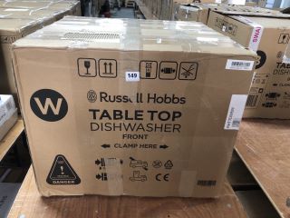 RUSSELL HOBBS TABLE TOP DISHWASHER (WHITE) MODEL: RHTTDW6W (RRP: £240.00)