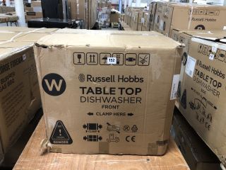 RUSSELL HOBBS TABLE TOP DISHWASHER (WHITE) MODEL: RHTTDW6W (RRP: £240.00)