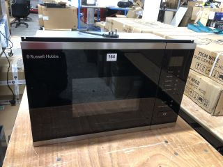 RUSSELL HOBBS BUILT IN 20 LITRE BLACK TOUCH CONTROL DIGITAL MICROWAVE WITH GRILL MODEL: RHBM2002B
