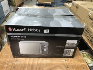 RUSSELL HOBBS HONEYCOMB COMPACT GREY MANUAL MICROWAVE