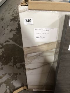 CALACATTA CLOUD GLOSS WORKTOP (APPROXIMATELY : 3550 X 602 X 22) - RRP.£518 (COLLECTION ONLY)