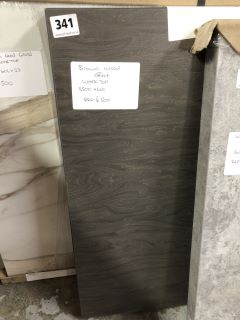 BROWN WOOD EFFECT WORKTOP CALACATTA (APPROXIMATELY : 3550 X 602 X 38) - RRP.£500 (COLLECTION ONLY)