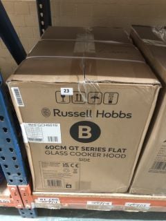 RUSSELL HOBBS 60CM FLAT GLASS COOKER HOOD