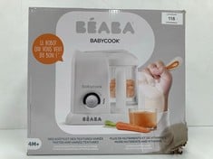 BÉABA BABYCOOK SOLO, 4-IN-1 BABY FOOD PROCESSOR, BLENDERS, COOKS AND STEAMS, FAST COOKING, DELICIOUS HOMEMADE FOOD FOR BABIES AND CHILDREN, VARIED FOOD FOR YOUR BABY, WHITE/SILVER - LOCATION 18 A..